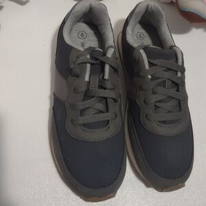 Cat & Jack Charcoal and Black Lace-Up Sneakers